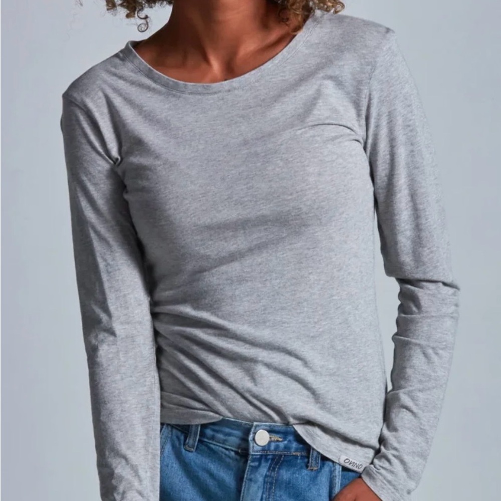 Women's Onno Gray Bamboo Long Sleeve Top